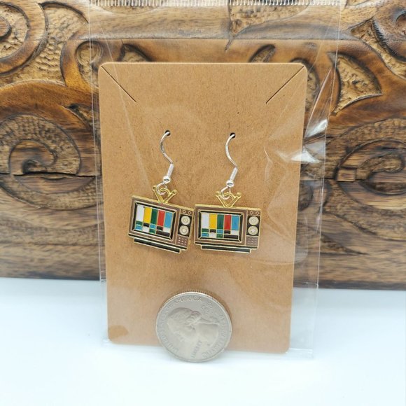 Old TV Earrings Retro - Picture 2 of 2